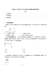 高中物理高考 专题2 2 受力分析 共点力作用下物体的平衡【练】原卷版(1)