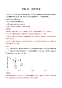 高中物理高考 专题03 相互作用-2020年高考真题和模拟题物理分类训练（教师版含解析）