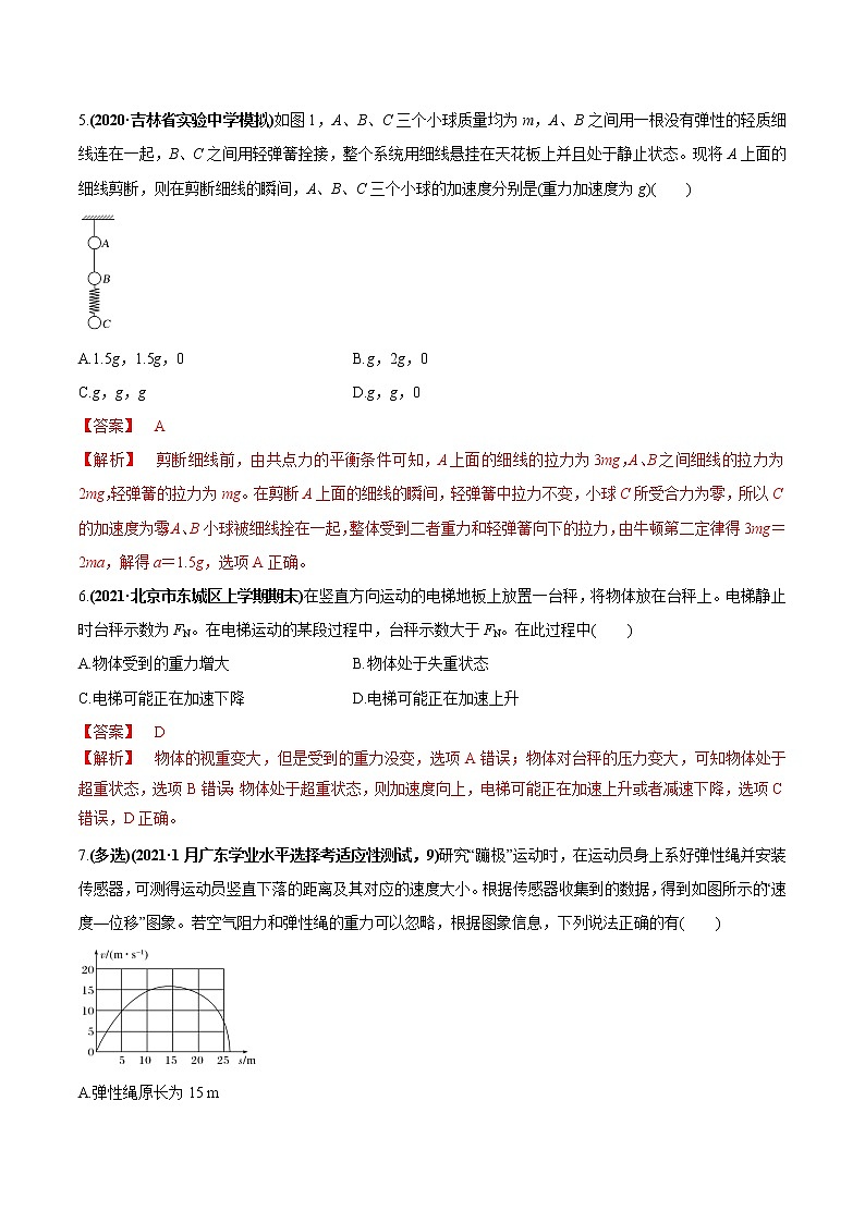 高中物理高考 专题3 1 牛顿运动定律的应用及实验【练】解析版第3页