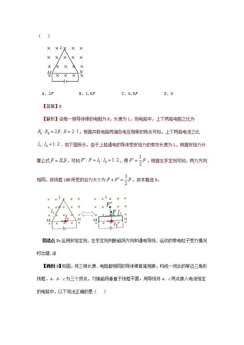 高中物理高考 专题08  磁场-2020年高考考前再回首易错题（原卷版）第3页
