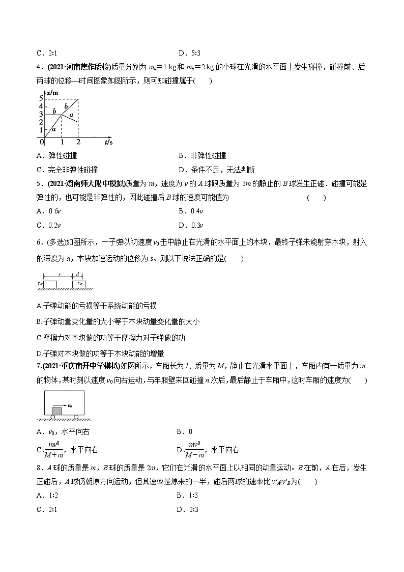 高中物理高考 专题9 2 动量守恒定律的应用及实验【练】原卷版第2页