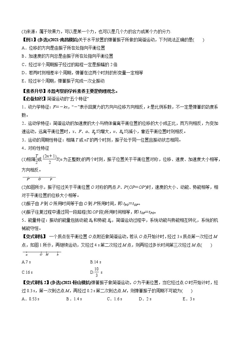 高中物理高考 专题10 1简谐运动及其描述用单摆测量重力加速度【讲】原卷版第2页