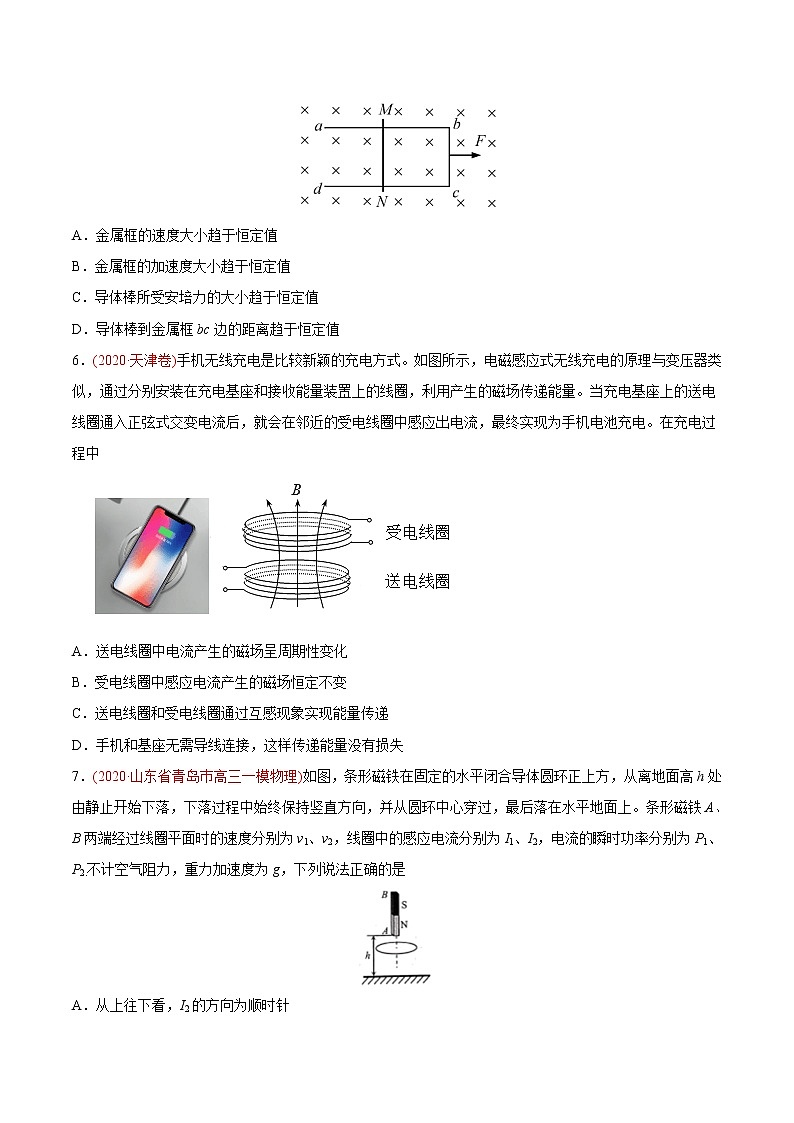 高中物理高考 专题12 电磁感应——2020年高考真题和模拟题物理分类训练（学生版）第3页