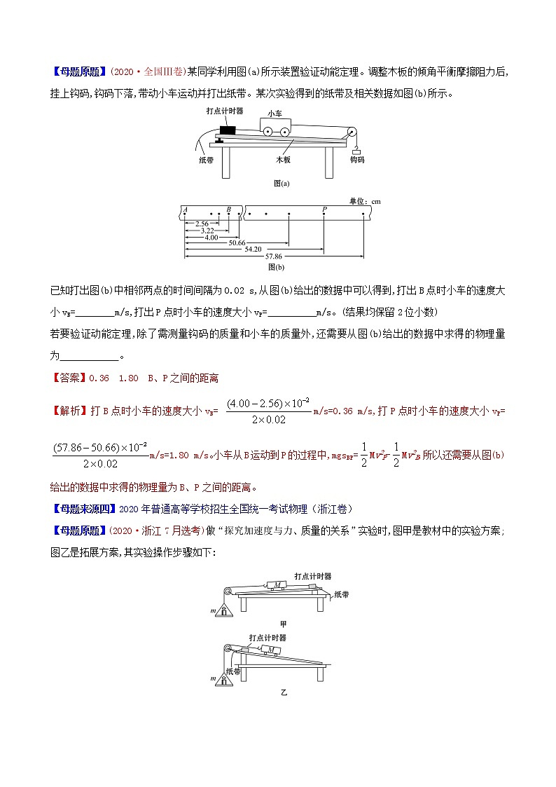高中物理高考 专题17 力学实验-2020年高考物理母题题源系列（解析版）03