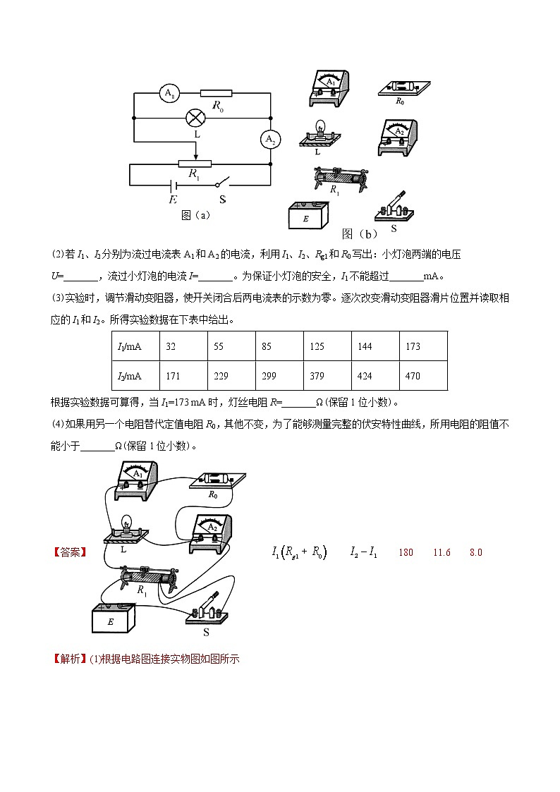 高中物理高考 专题19 电学实验-2020年高考真题和模拟题物理分类训练（教师版含解析）03