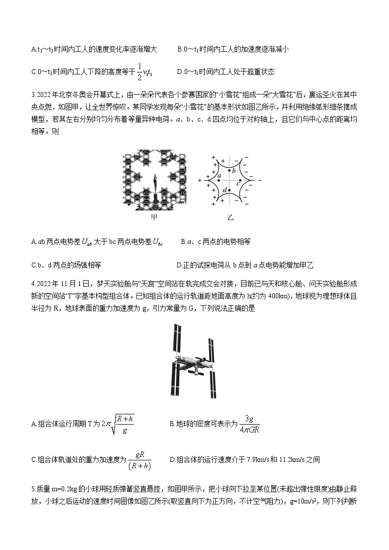 2022-2023学年湖南省常德市高三上学期期末检测考试 物理试题（含答案）第2页