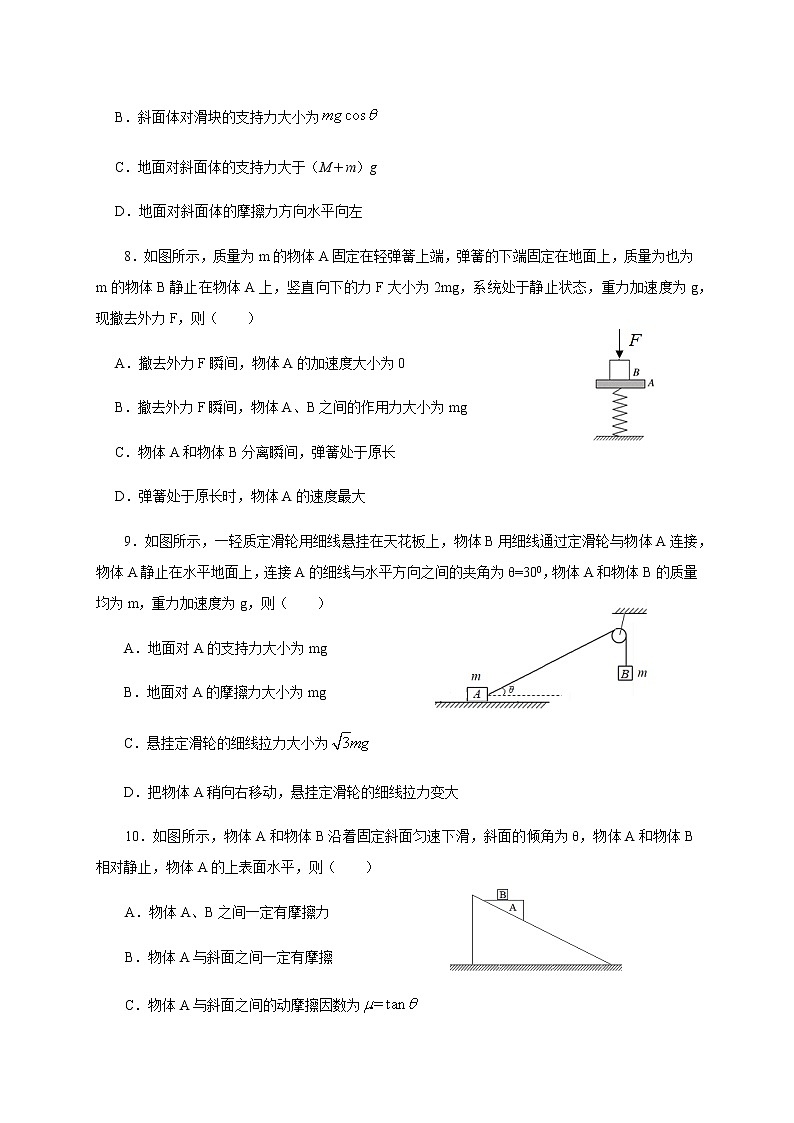 2022-2023学年山东省临沂第十九中学高一上学期期末线上测试 物理试题（含答案）03