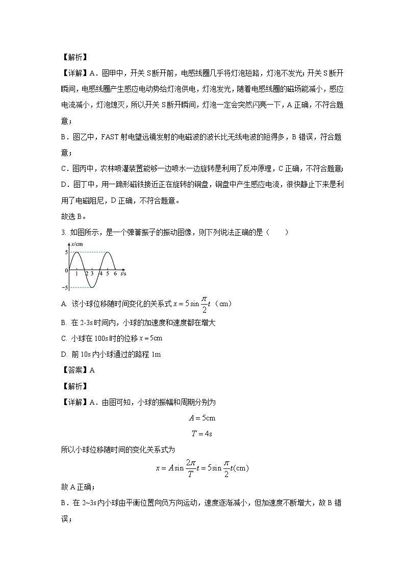 2022-2023学年湖北省重点高中高二上学期期末联考物理试题（解析版）02