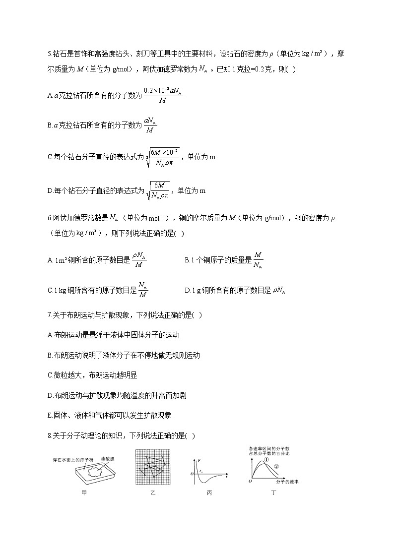 2023届二轮复习 专题八 分子动理论 专项练（含解析）第2页