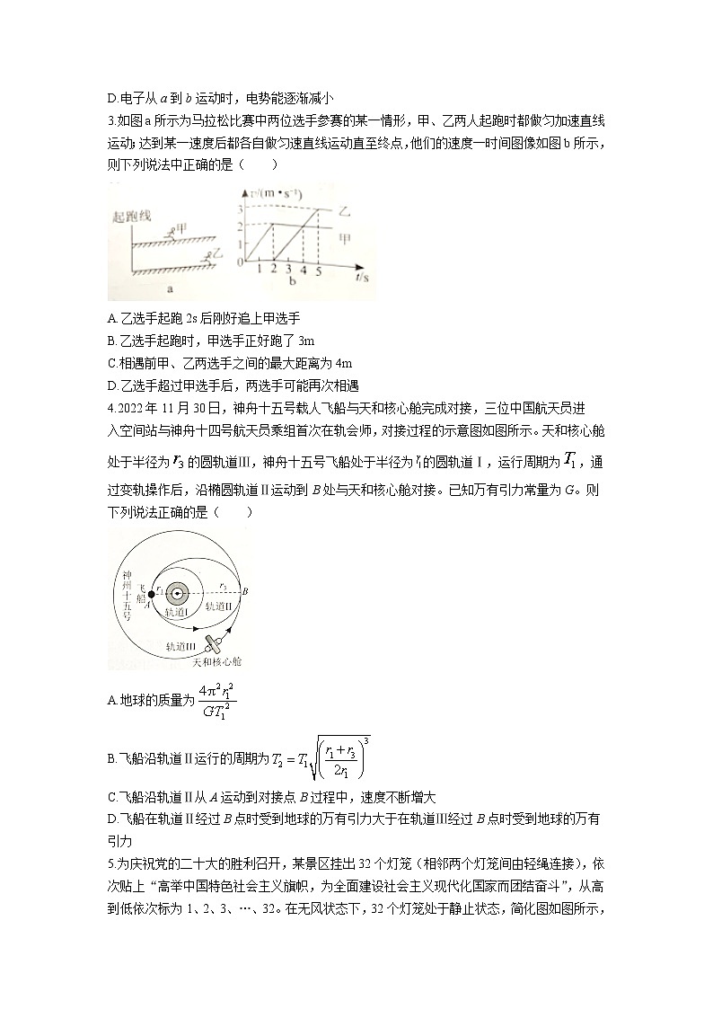 湖南省永州市2023届高三物理上学期二模试卷（Word版附答案）第2页