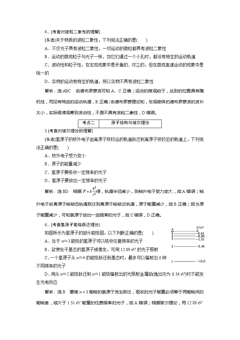 高中物理高考 专题五  近代物理初步——课前自测诊断卷第3页
