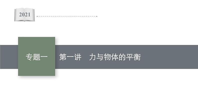 高中物理高考 专题一第一讲　力与物体的平衡—2021届高考物理二轮总复习课件第1页