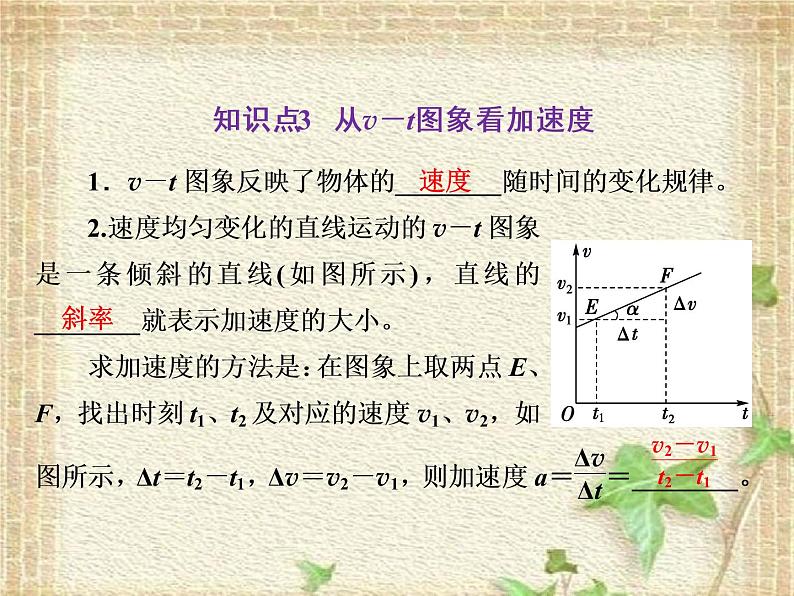 2022-2023年人教版(2019)新教材高中物理必修1 第1章运动的描述第4节速度变化快慢的描述-加速度(4)课件第5页