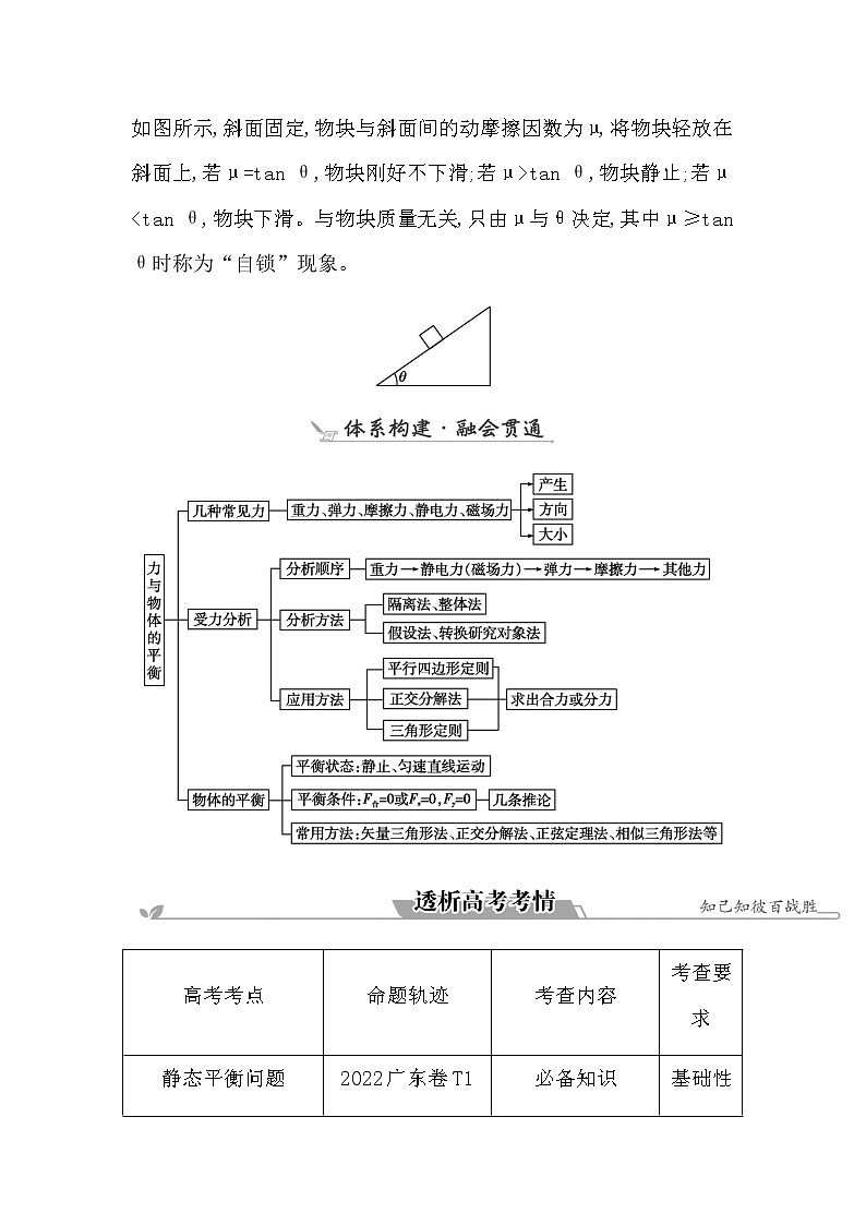 2023届高考物理二轮复习专题一第1讲力与物体的平衡学案03