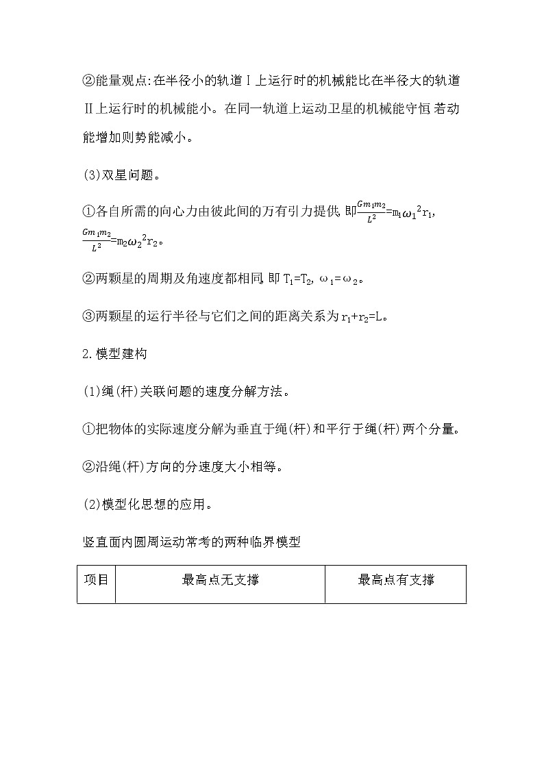 2023届高考物理二轮复习专题一第3讲力与曲线运动学案第3页