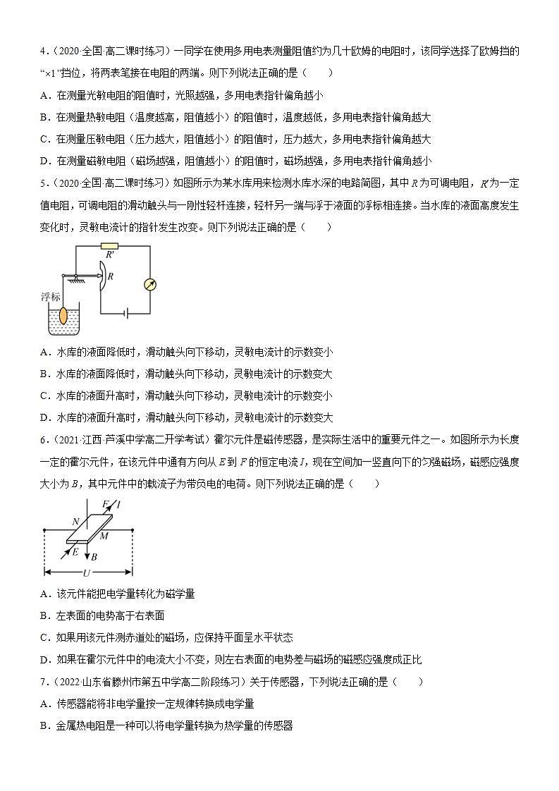 【单元测试卷】第五章 传感器 章末复习(课件+试卷(原卷版+解析版))02