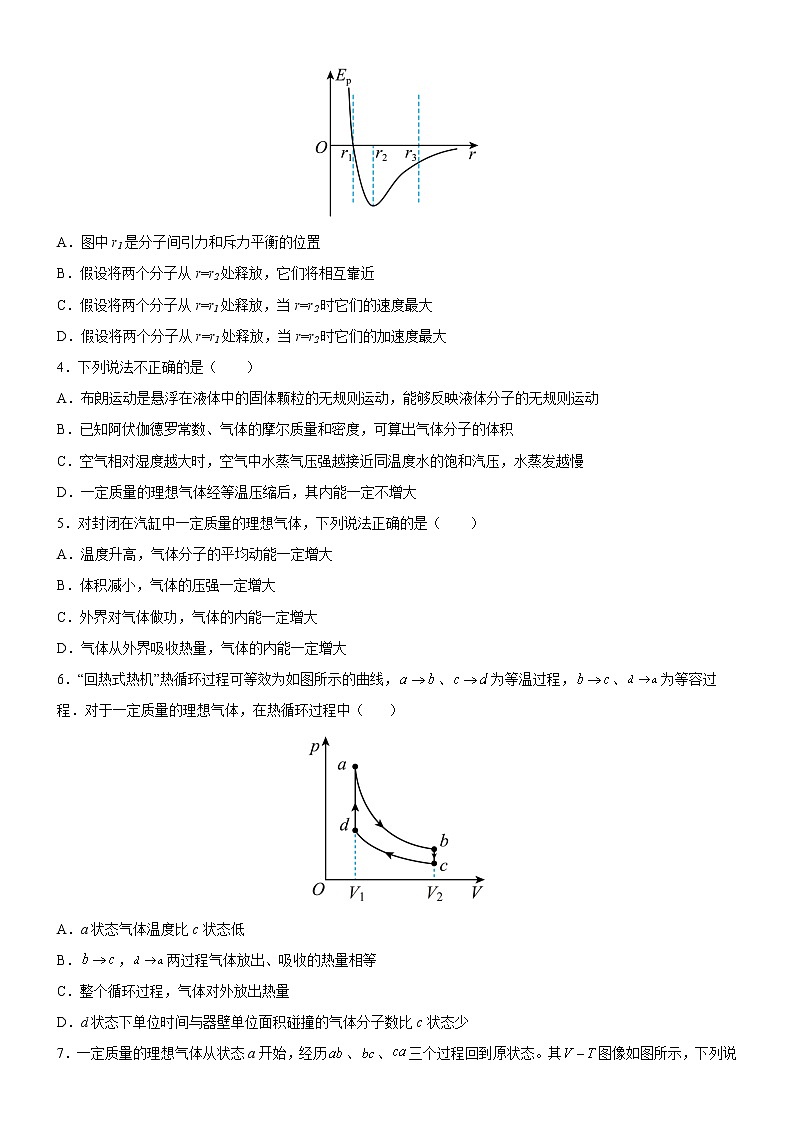 3.1热力学第一定律（练习）高二物理同步备课系列（粤教版2019选择性必修第三册）02