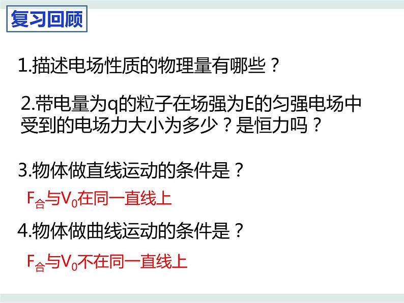 2.2带电粒子在电场中的运动课件 -高二上学期物理粤教版（2019）必修第三册第2页