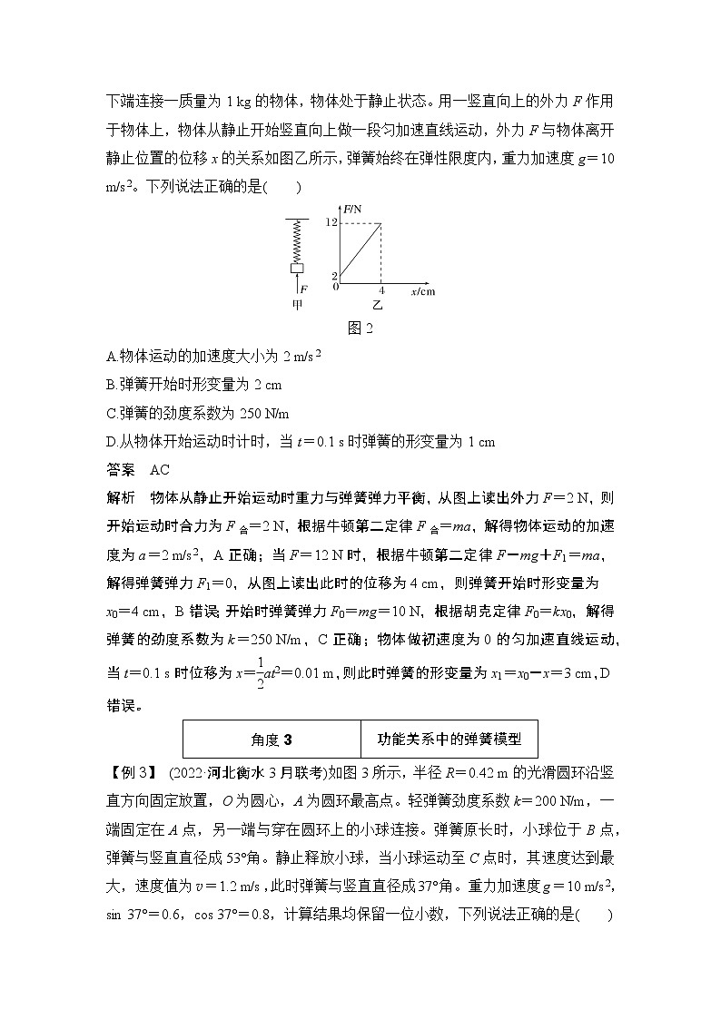 2023版高考物理创新设计二轮复习讲义微专题二　弹簧模型第2页