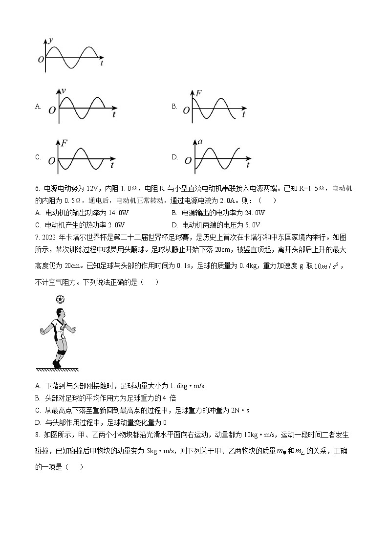 山东省郓城第一中学2022-2023学年高二上学期期末物理试题(含答案)第2页