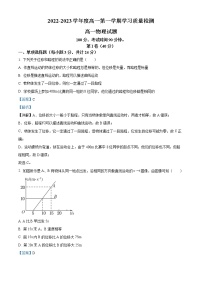 2022-2023学年山东省菏泽市高一上学期期末物理试题（解析版）