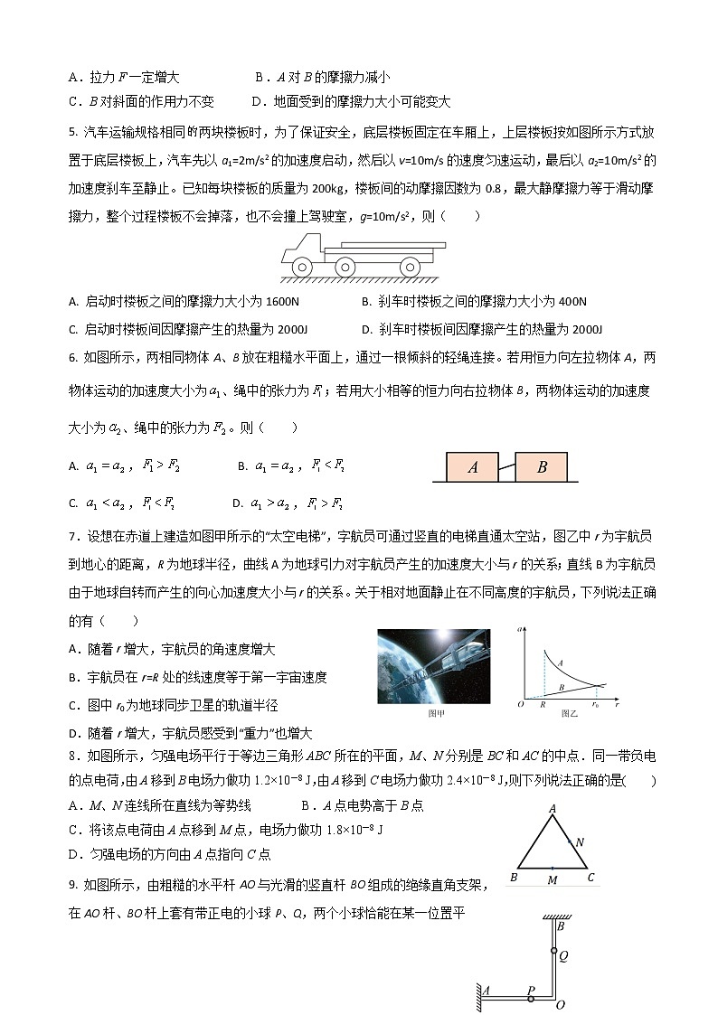 2023届陕西省西安市长安区第一中学高三上学期第一次质量检测物理试卷02