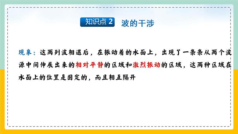 【人教版】物理选择性必修一  3.4 波的干涉 课件07