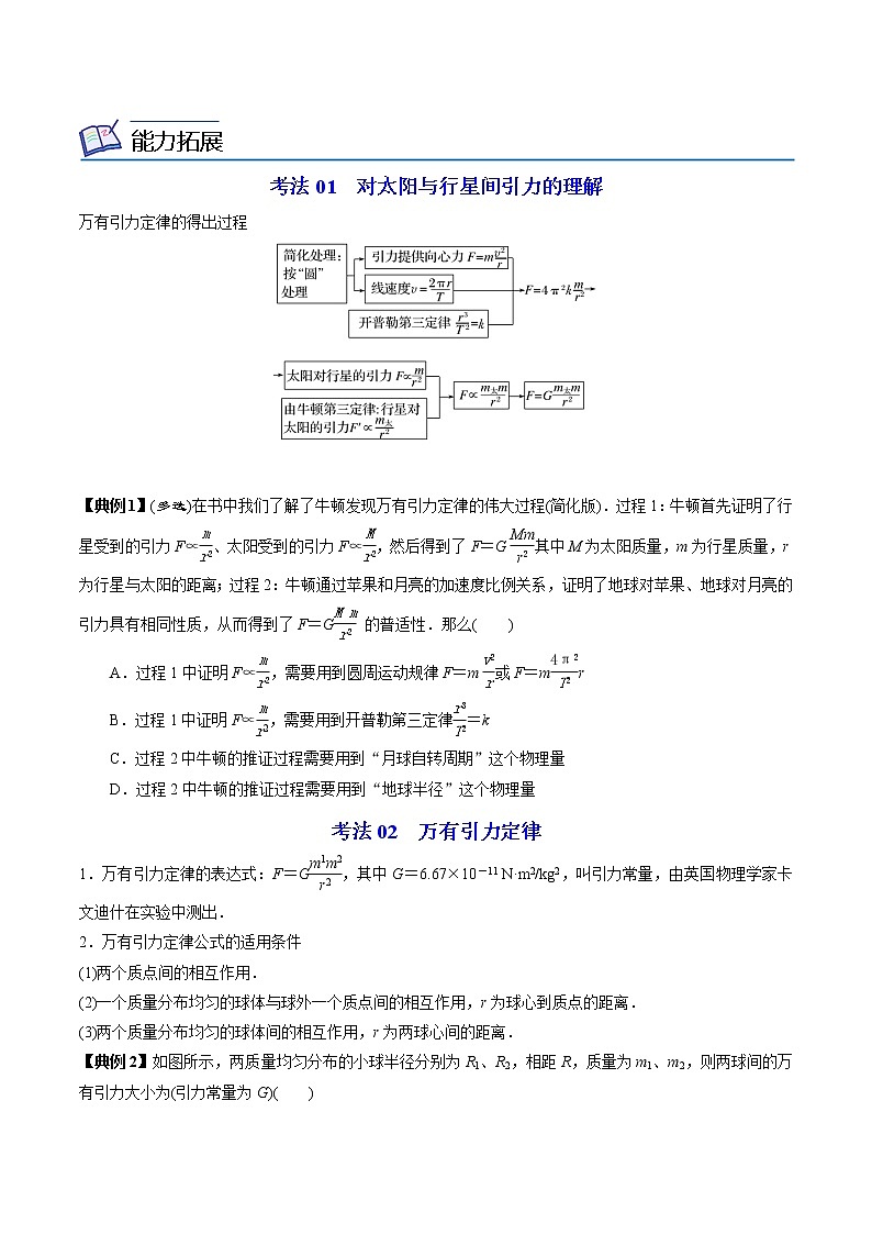 7.2万有引力定律-高一物理同步精品讲义（人教2019必修第二册 ）03