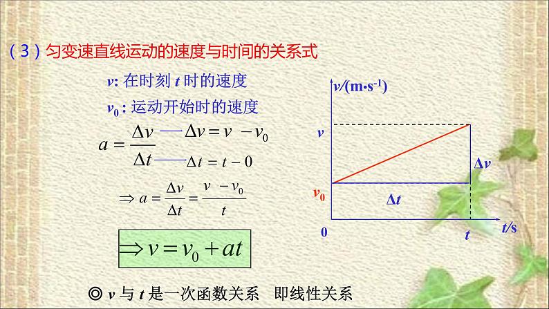 2022-2023年人教版(2019)新教材高中物理必修1 第2章匀变速直线运动的研究第2节匀变速直线运动速度与时间的关系(3)课件第7页