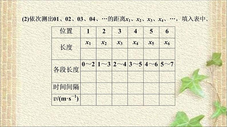 2022-2023年人教版(2019)新教材高中物理必修1 第2章匀变速直线运动的研究第1节实验：探究小车速度随时间变化的规律(5)课件07