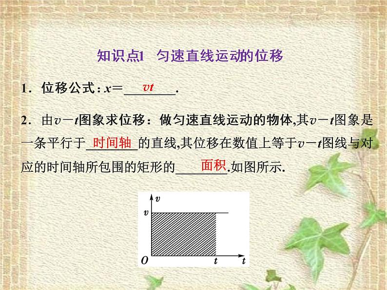 2022-2023年人教版(2019)新教材高中物理必修1 第2章匀变速直线运动的研究第3节匀变速直线运动位移与时间的关系(4)课件第3页