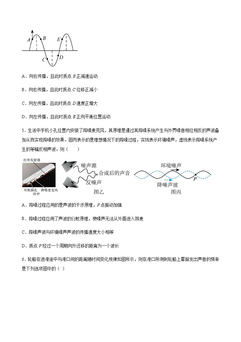 《第三章 机械波》单元检测（原卷版）第3页