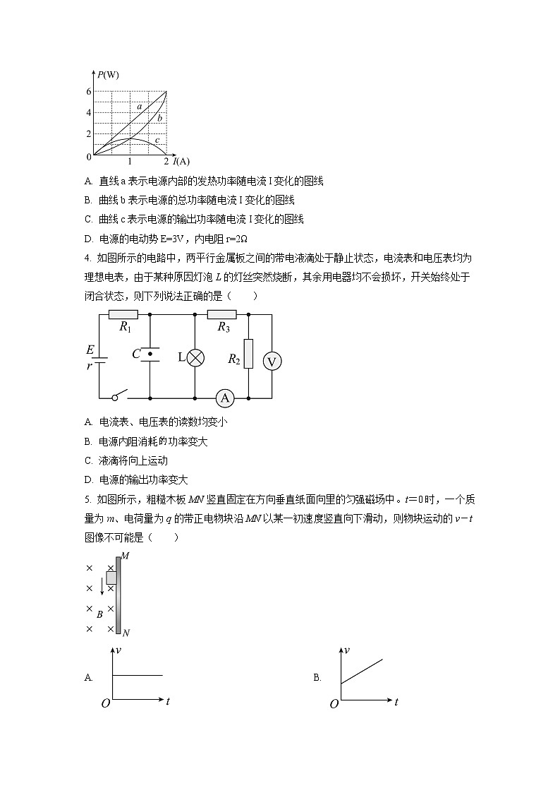 天津外国语大学附属外国语学校2022-2023学年高二上学期期末线上质量监测物理试题（原卷版）第2页