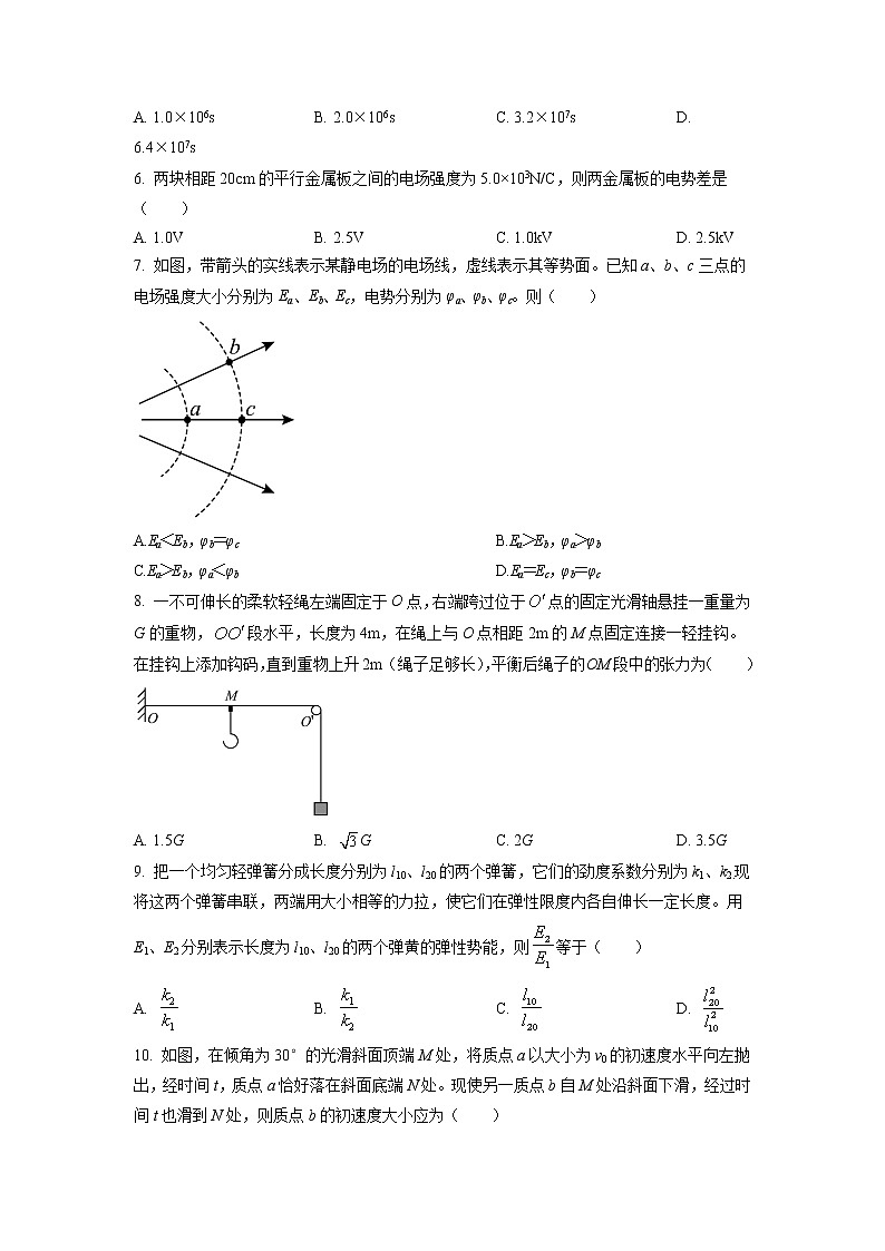 广东省广州市广东华侨中学2022-2023学年高三上学期联考物理试题（港澳班）（原卷版）第2页