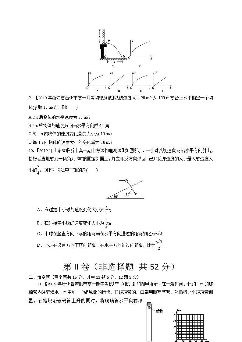 第五章  抛体运动（能力提升）-2020-2021学年高一物理章末培优与单元双优测评卷（新教材人教版必修第二册）03