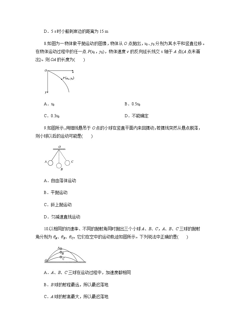 第五章 抛体运动 单元检测 （原稿版+解析版）03