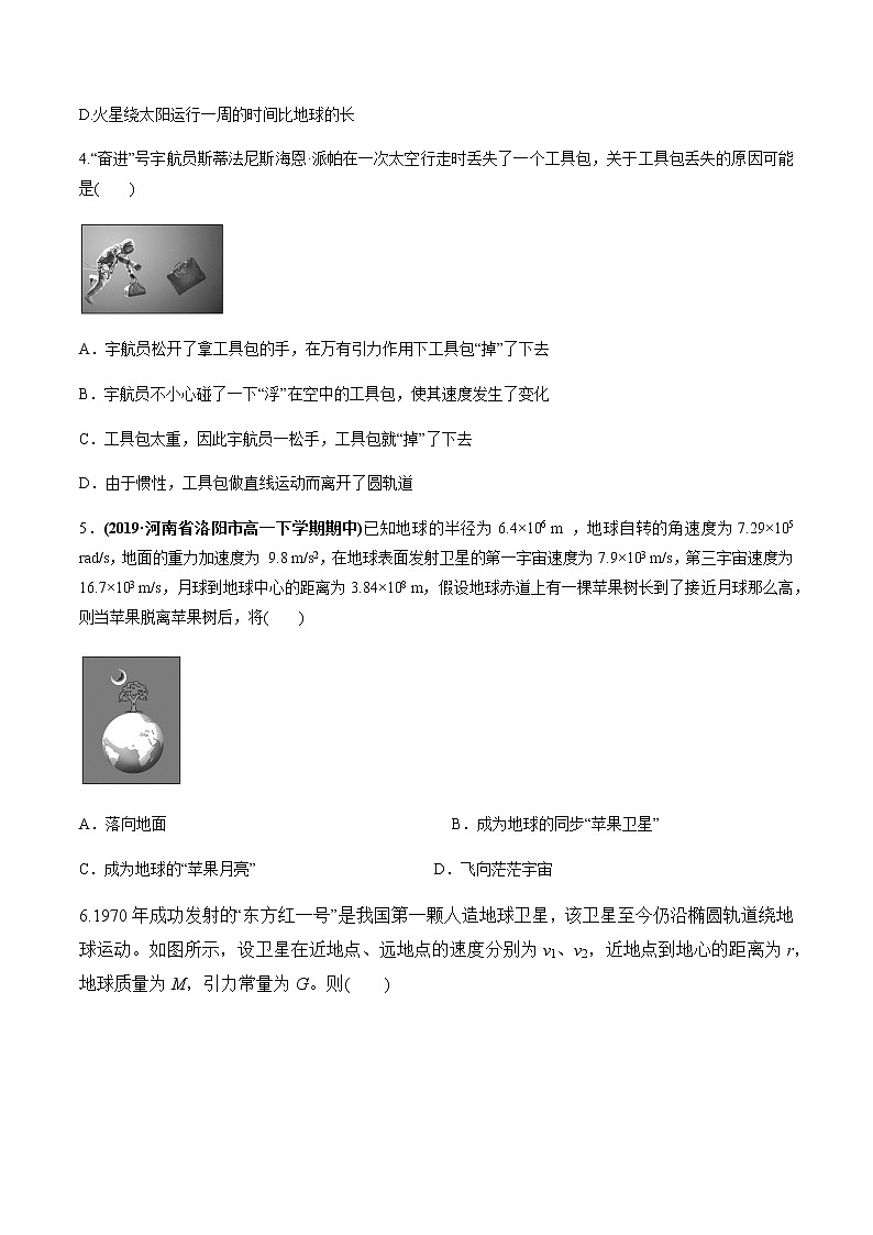 第六章万有引力与航天（单元测试）（原卷版）第2页