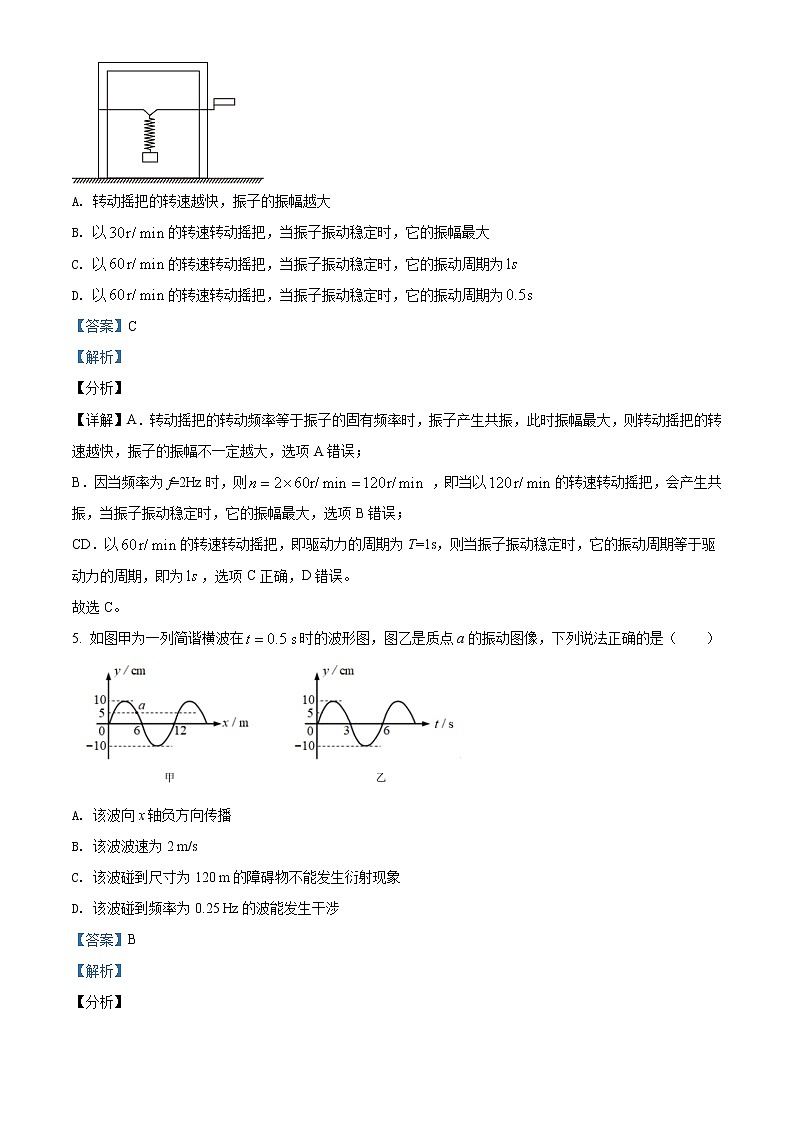精品解析：辽宁省朝阳育英高考补习学校2020-2021学年高二（下）期中物理试题03