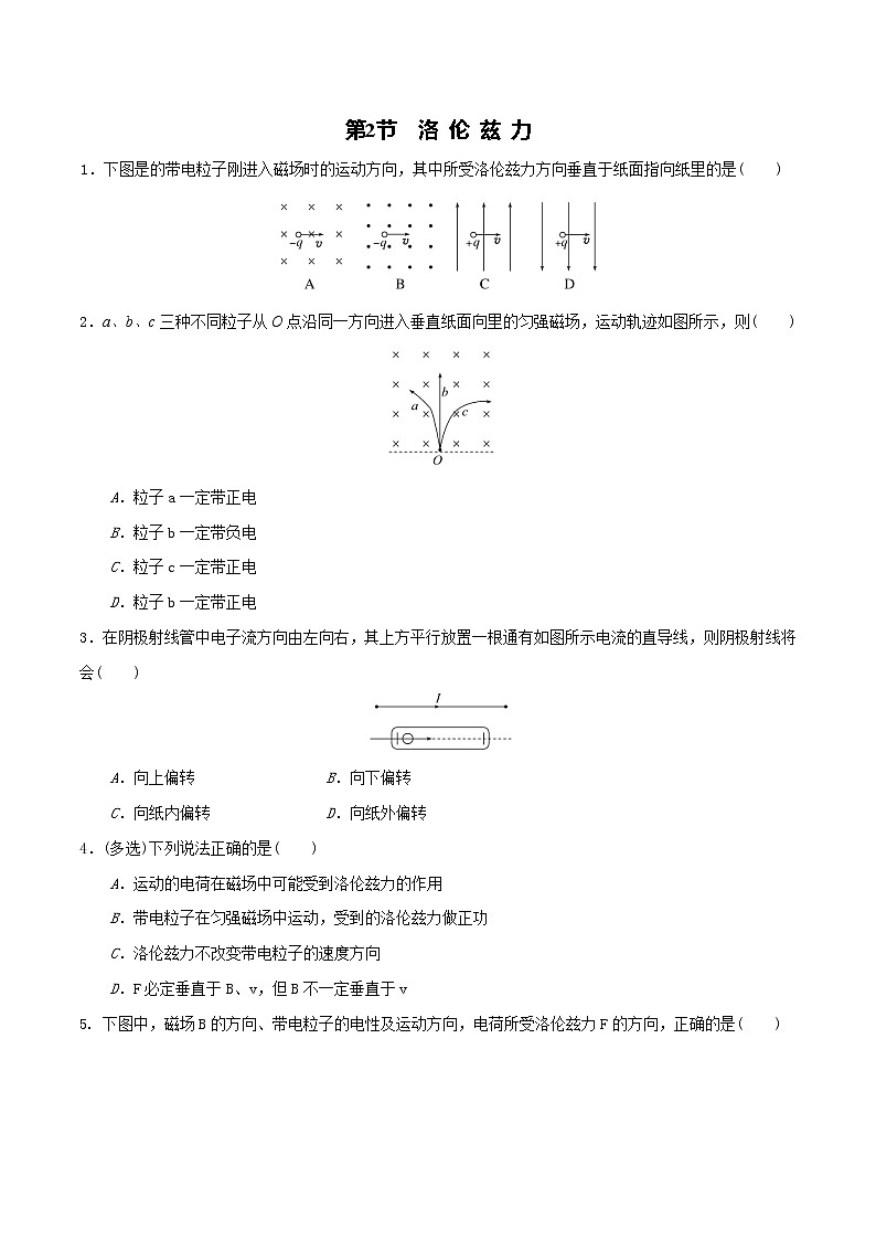 1.2洛伦兹力（原卷版）第1页