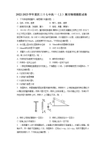 2022-2023学年重庆三十七中高一（上）期末物理模拟试卷（含答案解析）