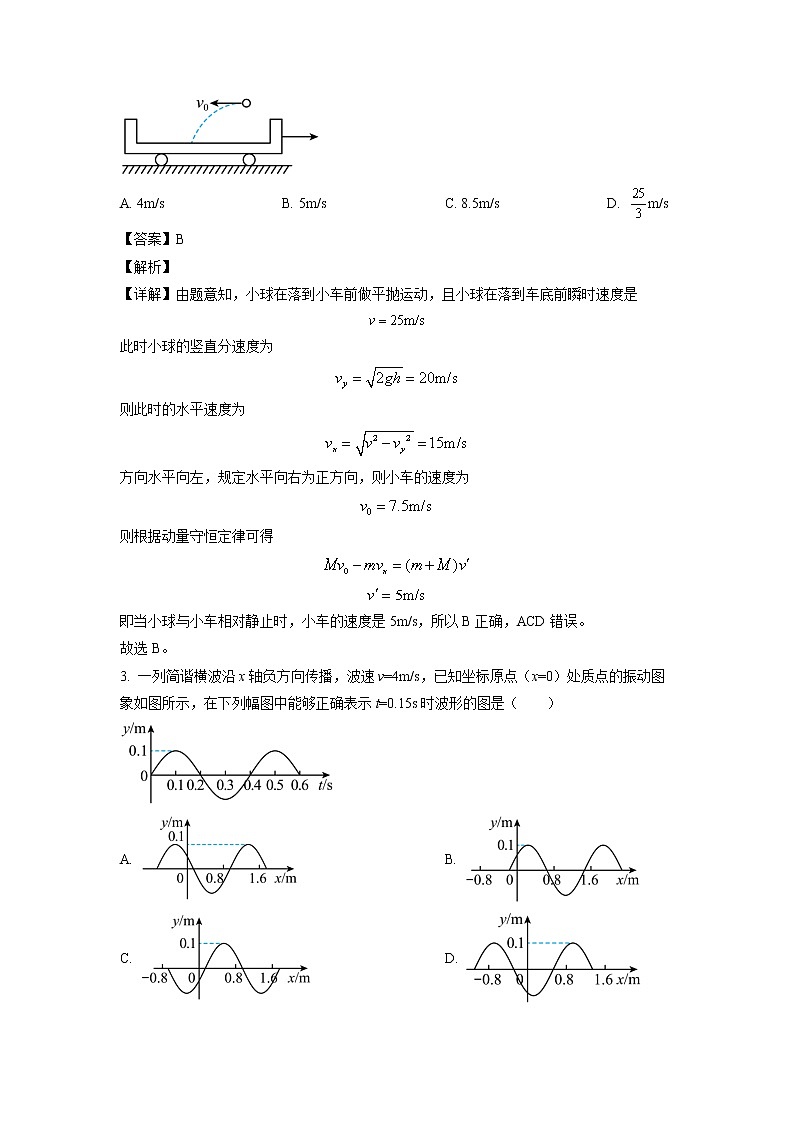 2022-2023学年山东省淄博市第四中学高二上学期期末学情自测物理试题 解析版02