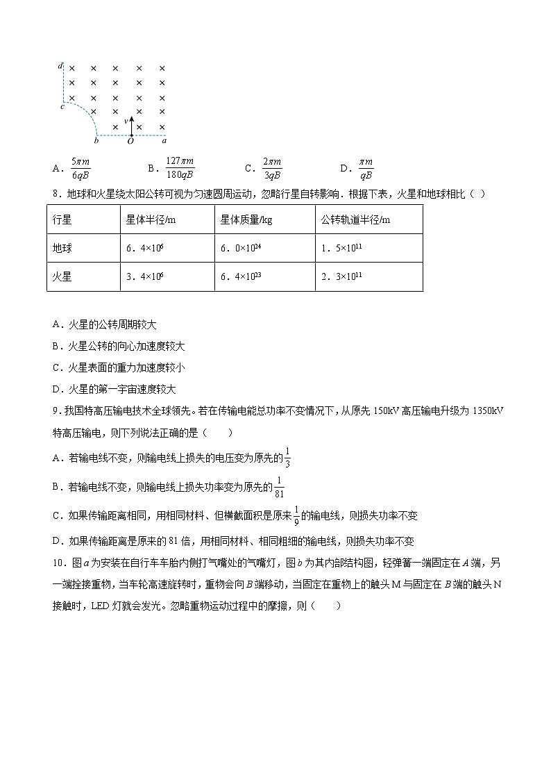 2022届重庆市第八中学高三下学期高考考前模拟物理试题（word版）03