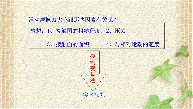 2022-2023年人教版(2019)新教材高中物理必修1 第3章相互作用-力第2节摩擦力课件08