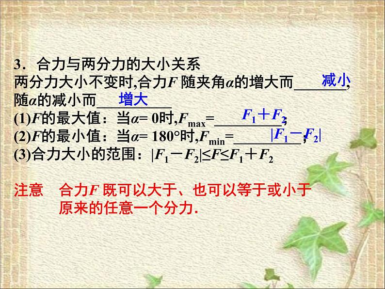 2022-2023年人教版(2019)新教材高中物理必修1 第3章相互作用-力第4节力的合成和分解(13)课件第8页