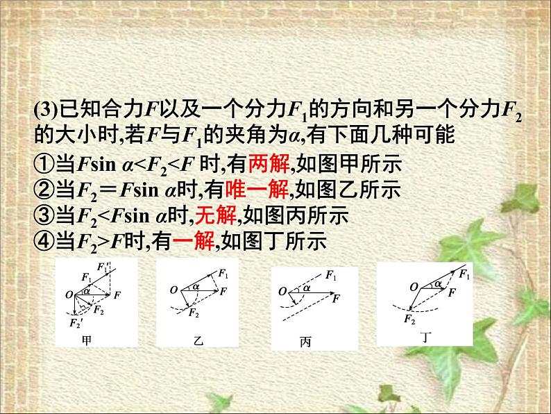 2022-2023年人教版(2019)新教材高中物理必修1 第3章相互作用-力第4节力的合成和分解(15)课件06