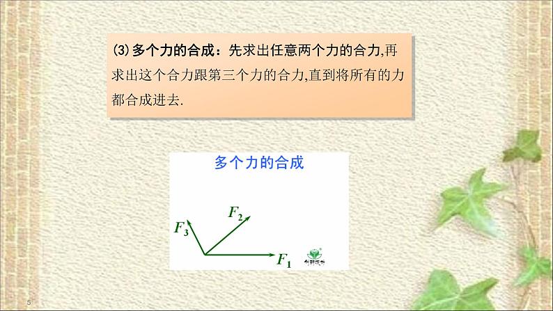 2022-2023年人教版(2019)新教材高中物理必修1 第3章相互作用-力第4节力的合成和分解(17)课件05