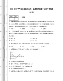 2022-2023学年湖南省岳阳市高一上册期末物理专项提升模拟题（AB卷）含解析