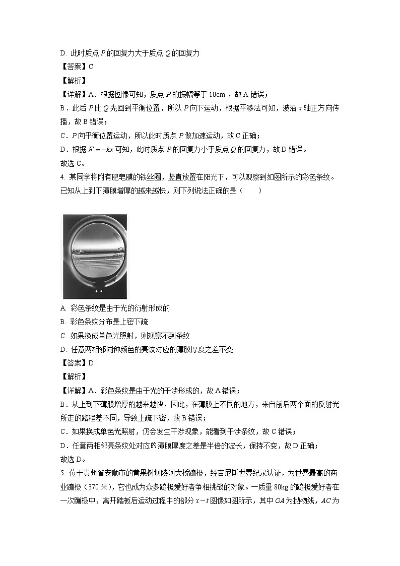2022-2023学年河南省焦作市普通高中高二下学期开学诊断考试物理试题03