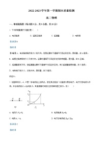 2023天津宁河区芦台一中高二上学期期末物理试题含解析