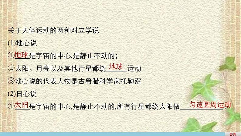 2022-2023年人教版(2019)新教材高中物理必修2 第7章万有引力与宇宙航行第1节行星的运动(4)课件第3页